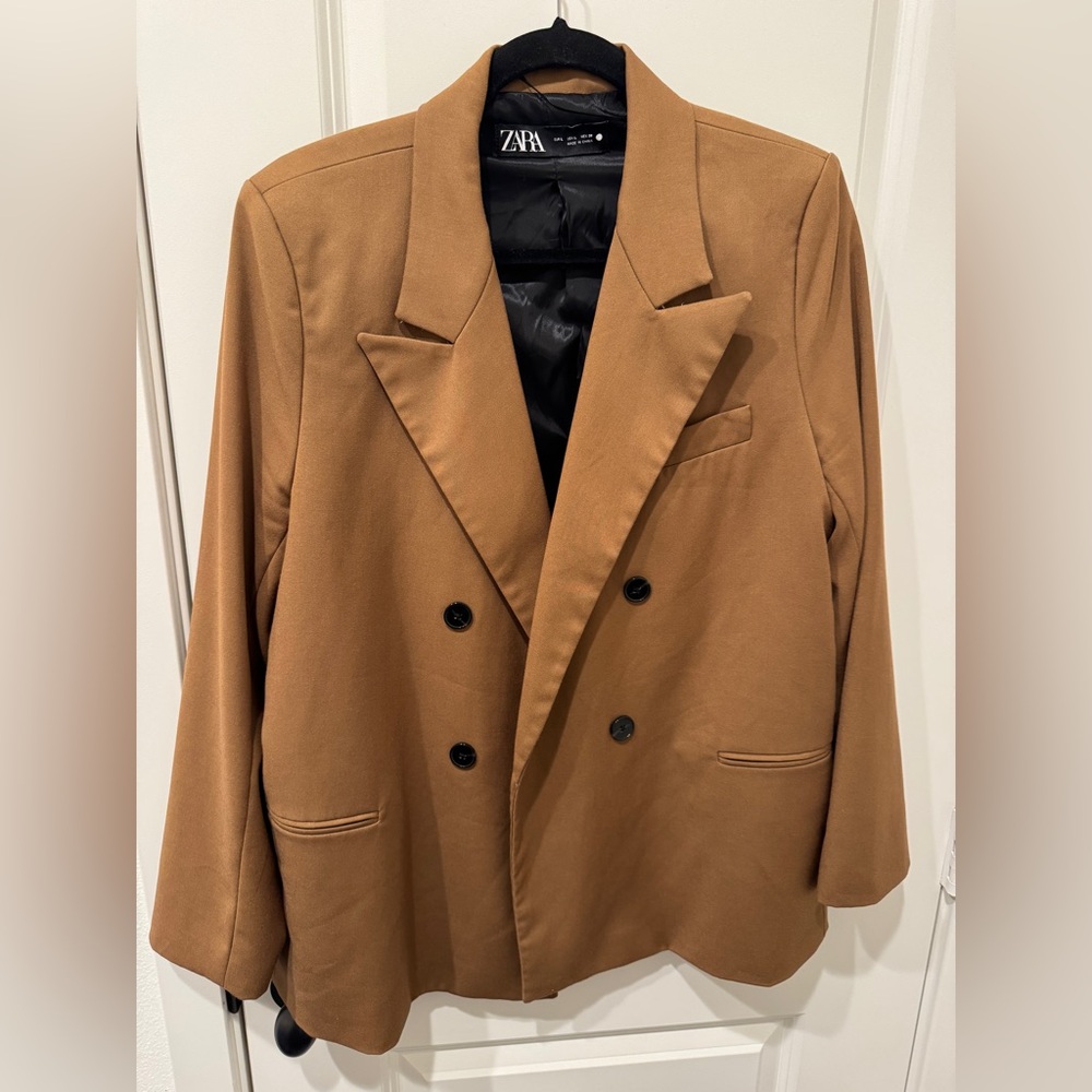Zara Camel Oversized Blazer